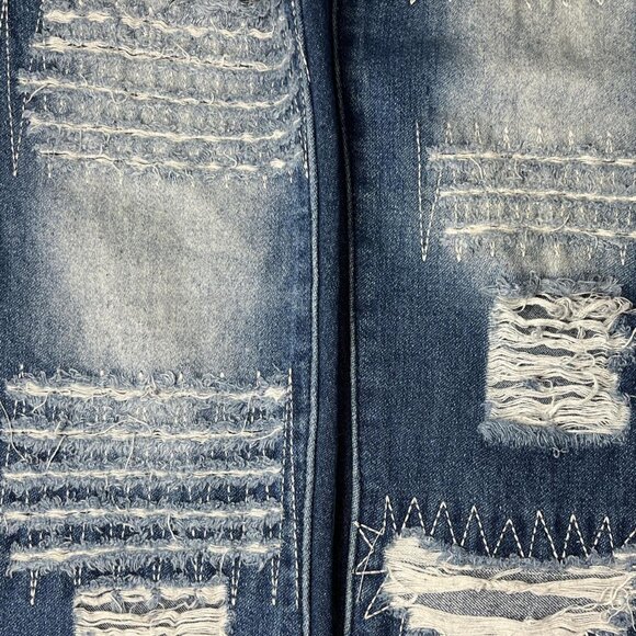 Thrill Jeans Y2K Distressed Straight Leg Denim Sz 11 - Picture 7 of 8